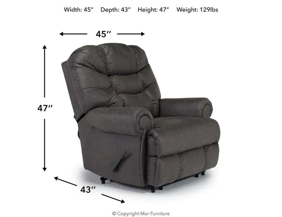 Mor Furniture Camera Time Recliner In Gunmetal