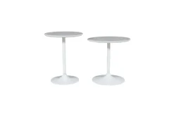 Mor Furniture Camille Nesting Table In White Marble, Set Of 2