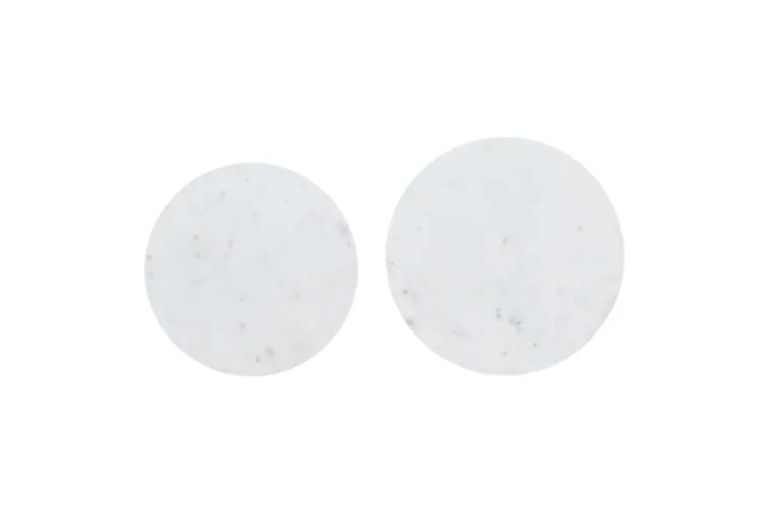 Mor Furniture Camille Nesting Table In White Marble, Set Of 2