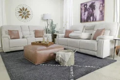 Mor Furniture Cannes 3 Power Theater Console Loveseat W/ Immersive Sound In Jumbo Bark