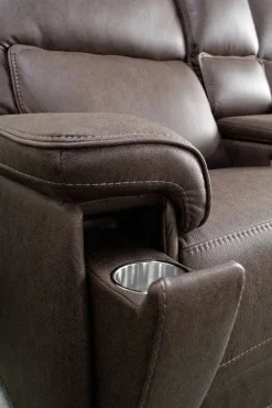 Mor Furniture Cannes 3 Power Theater Recliner W/ Immersive Sound In Jumbo Bark