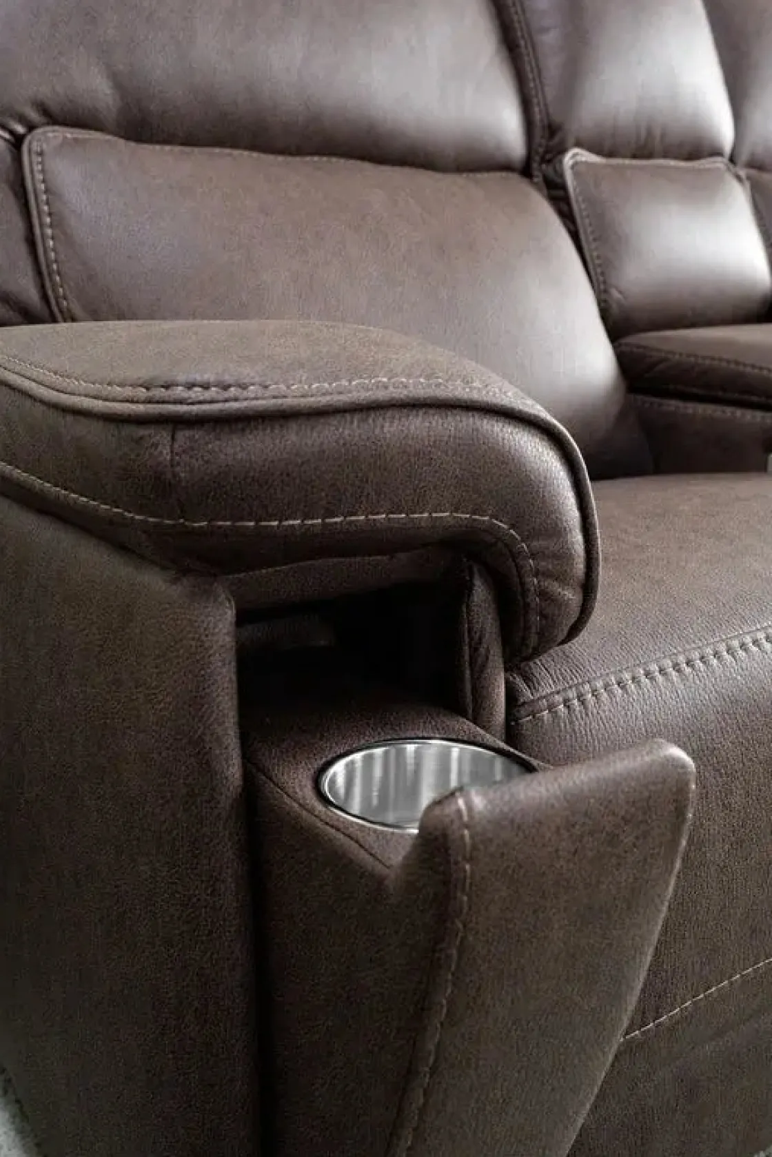 Mor Furniture Cannes 3 Power Theater Recliner W/ Immersive Sound In Jumbo Bark