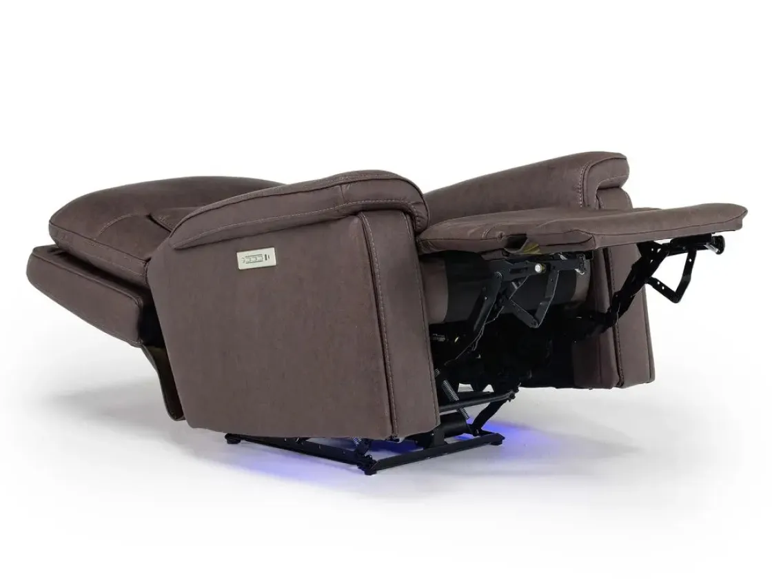 Mor Furniture Cannes 3 Power Theater Recliner W/ Immersive Sound In Jumbo Bark