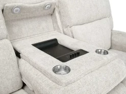 Mor Furniture Cannes 3 Power Theater Sofa W/ Immersive Sound In Maze Tan