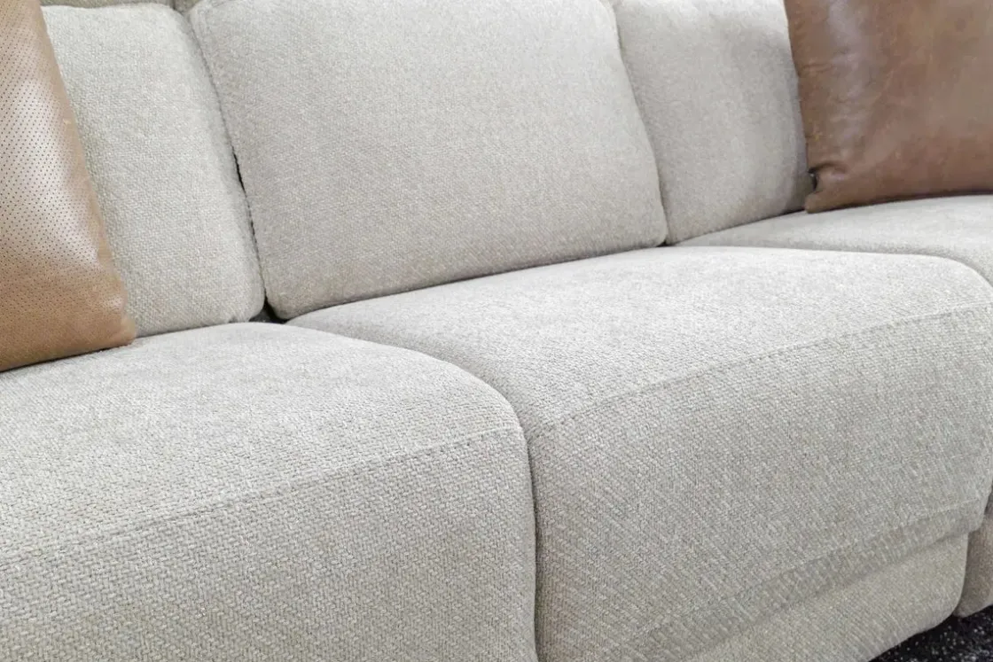 Mor Furniture Cannes 3 Power Theater Sofa W/ Immersive Sound In Maze Tan