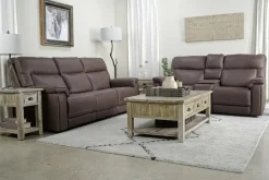 Mor Furniture Cannes 3 Power Theater Sofa W/ Immersive Sound In Maze Tan