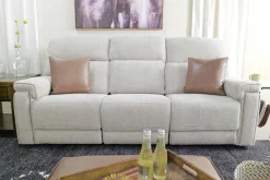 Mor Furniture Cannes 3 Power Theater Sofa W/ Immersive Sound In Maze Tan