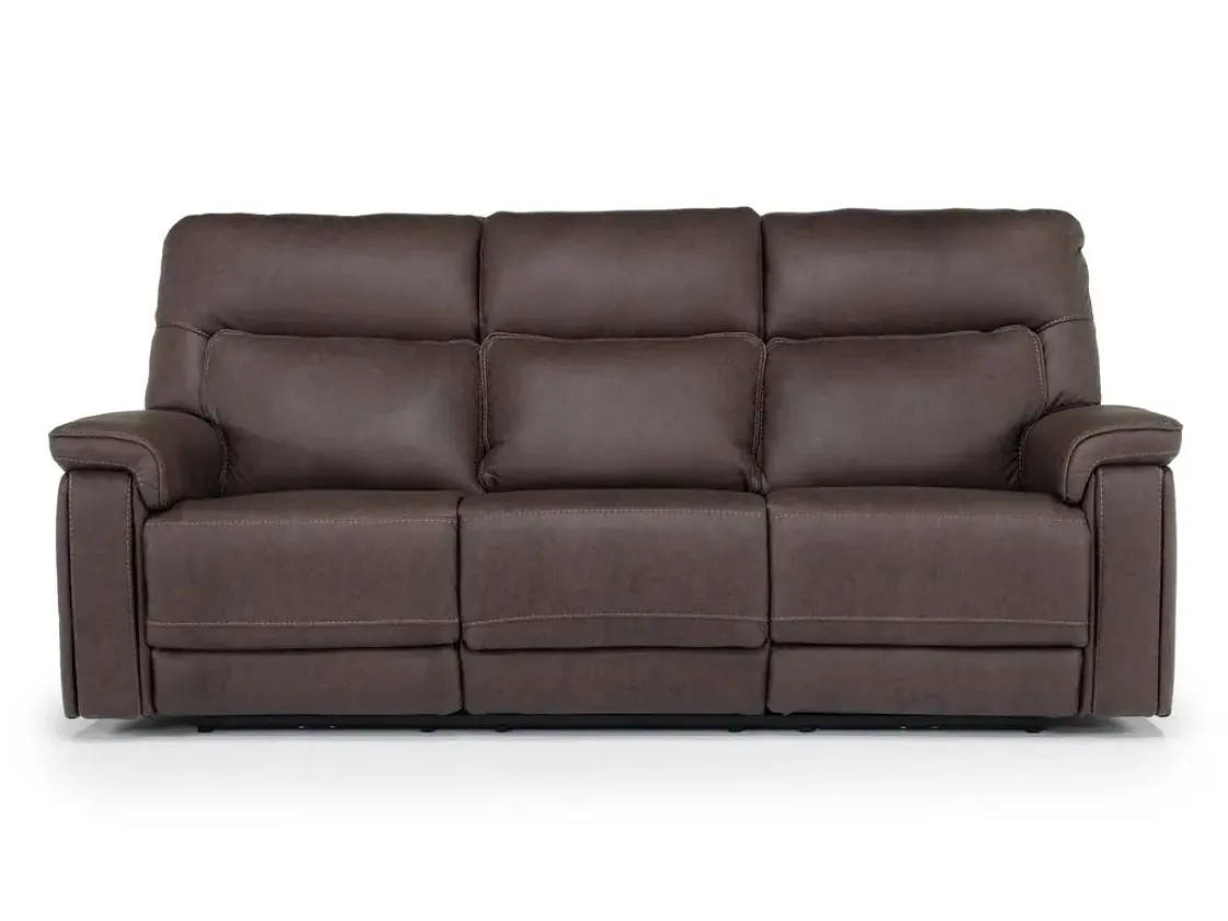 Mor Furniture Cannes 3 Power Theater Sofa W/ Immersive Sound In Maze Tan