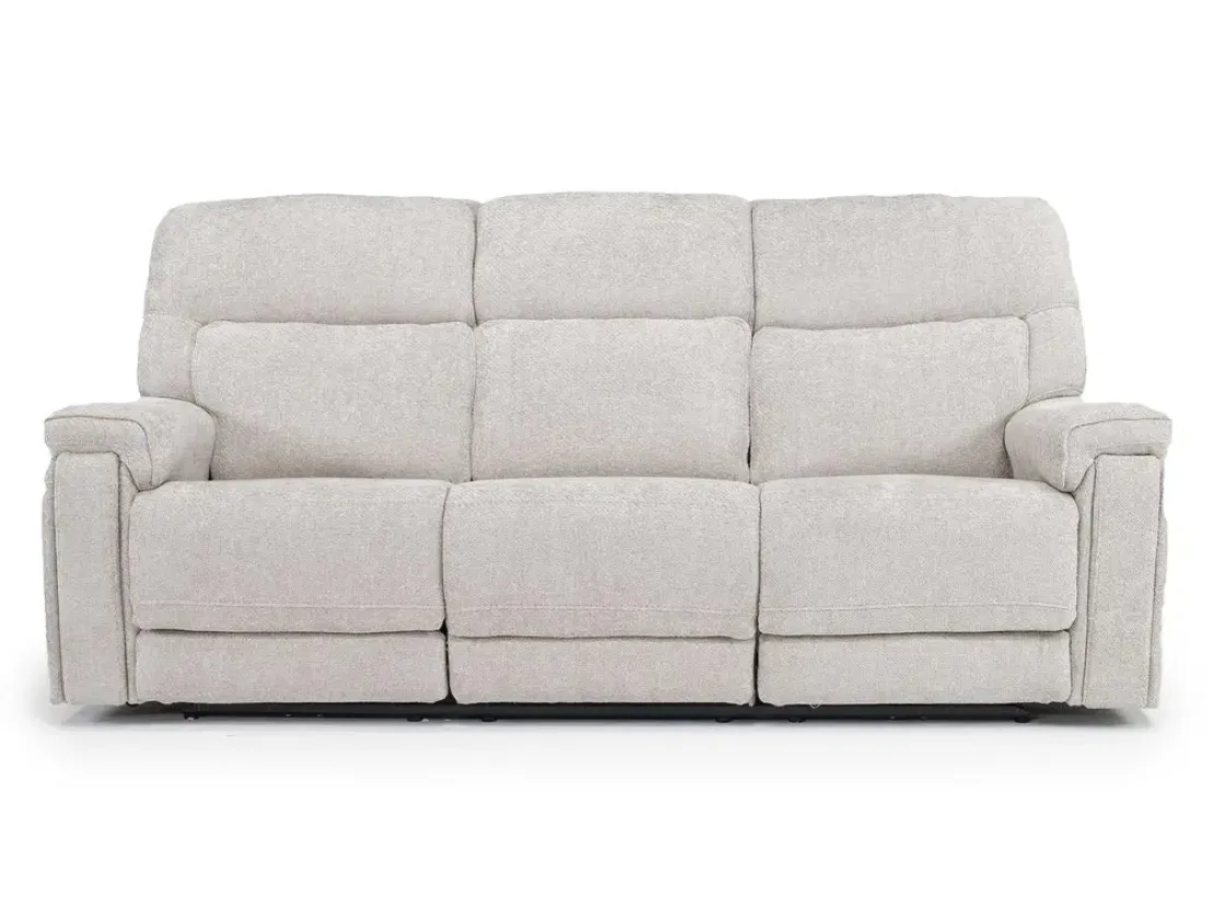 Mor Furniture Cannes 3 Power Theater Sofa W/ Immersive Sound In Maze Tan