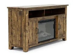 Mor Furniture Cannon Valley Fireplace Console In Brown