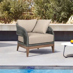 Mor Furniture Capri Outdoor Lounge Chair In Taupe