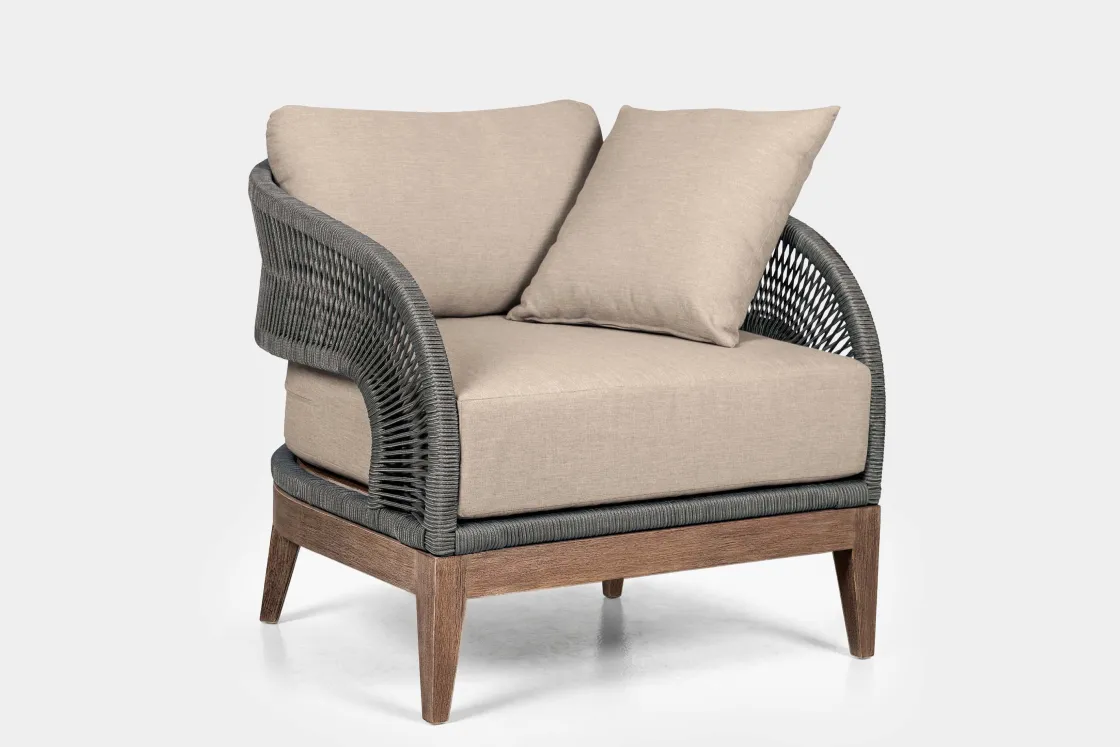 Mor Furniture Capri Outdoor Lounge Chair In Taupe