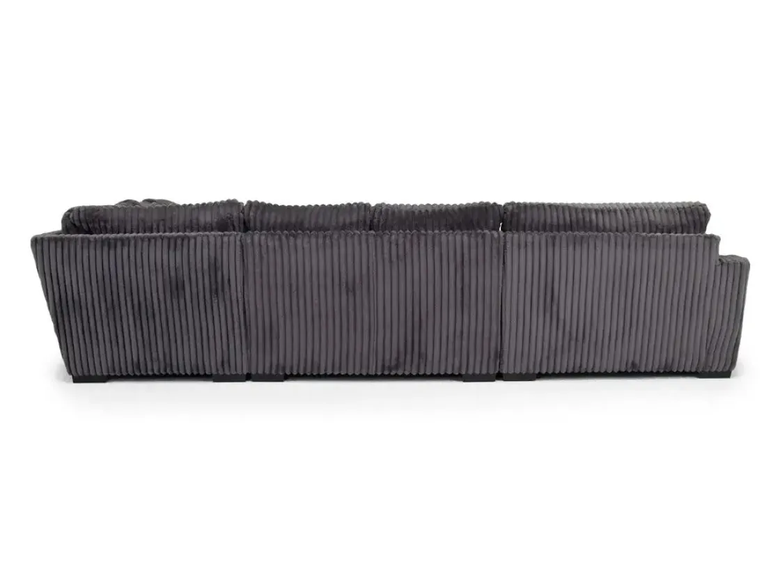 Mor Furniture Casper 4 Piece Loveseat Chaise Sectional In Pony Slate, Left Facing