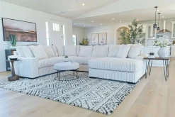Mor Furniture Casper 4 Piece Loveseat Chaise Sectional In Pony Slate, Left Facing