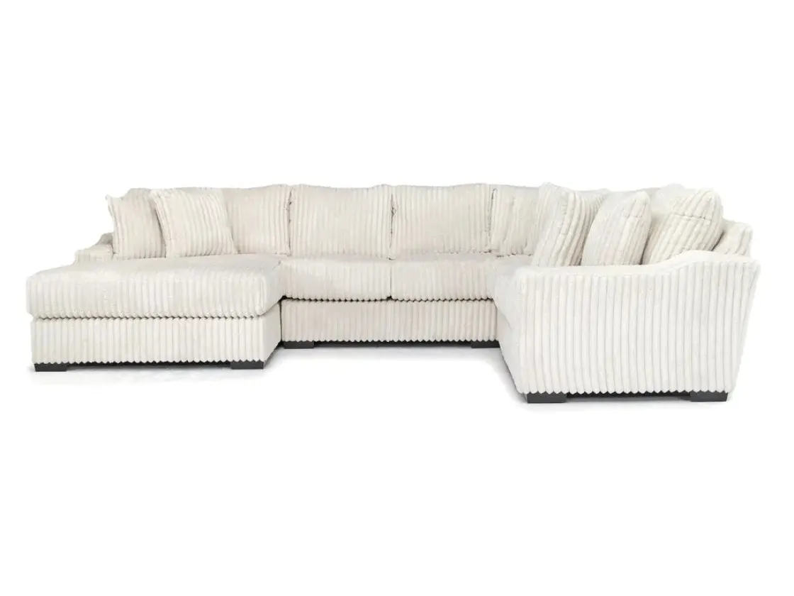 Mor Furniture Casper 4 Piece Loveseat Chaise Sectional In Pony Slate, Left Facing