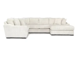 Mor Furniture Casper 4 Piece Loveseat Chaise Sectional In Pony Slate, Left Facing
