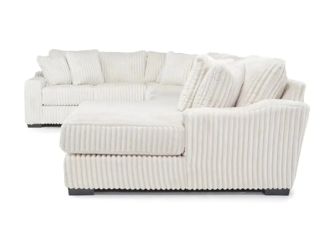 Mor Furniture Casper 4 Piece Sofa Chaise Sectional In Pony Slate, Left Facing