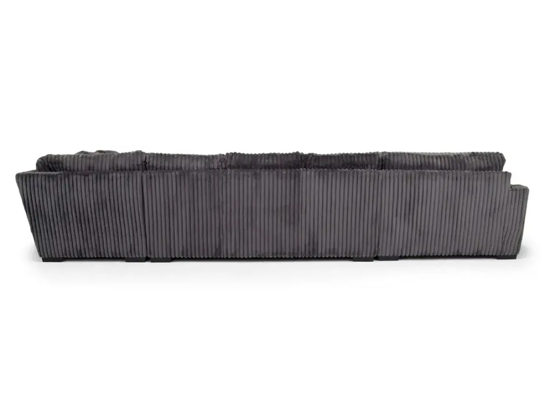 Mor Furniture Casper 4 Piece Sofa Chaise Sectional In Pony Slate, Left Facing