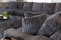 Mor Furniture Casper 4 Piece Sofa Chaise Sectional In Pony Slate, Left Facing
