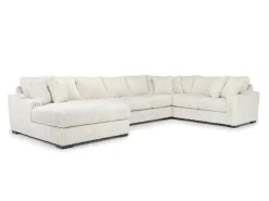 Mor Furniture Casper 4 Piece Sofa Chaise Sectional In Pony Slate, Left Facing
