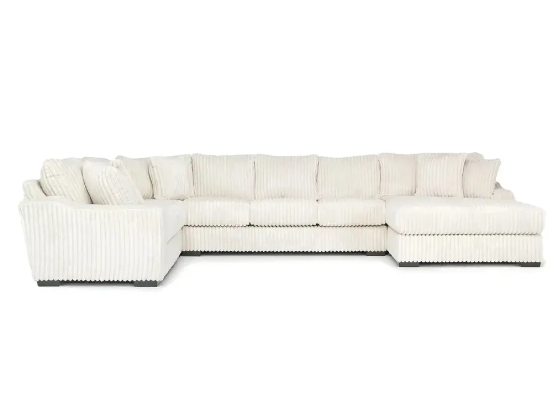 Mor Furniture Casper 4 Piece Sofa Chaise Sectional In Pony Slate, Left Facing