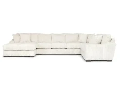 Mor Furniture Casper 4 Piece Sofa Chaise Sectional In Pony Slate, Left Facing