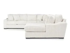 Mor Furniture Casper 4 Piece Xl Loveseat Chaise Sectional In Pony Slate, Left Facing