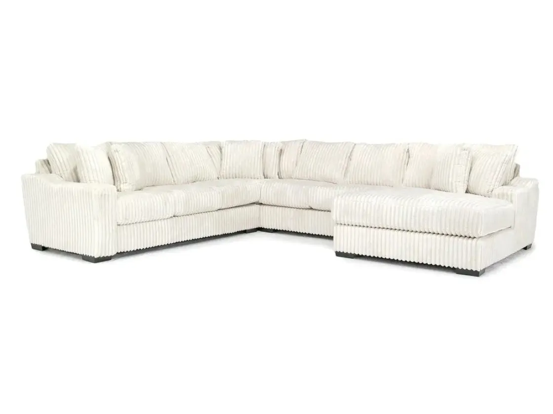 Mor Furniture Casper 4 Piece Xl Loveseat Chaise Sectional In Pony Slate, Left Facing