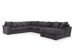 Mor Furniture Casper 4 Piece Xl Sofa Chaise Sectional In Pony Slate, Left Facing