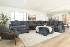 Mor Furniture Casper 4 Piece Xl Sofa Chaise Sectional In Pony Slate, Left Facing