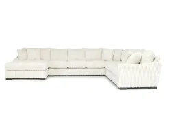 Mor Furniture Casper 4 Piece Xl Sofa Chaise Sectional In Pony Slate, Left Facing