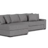 Mor Furniture Casper Crypton Performance Xl Sofa Chaise Sectional In Custom, Left Facing