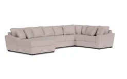 Mor Furniture Casper Crypton Performance Extra Large Tux Sofa Chaise Sectional In Custom, Left Facing