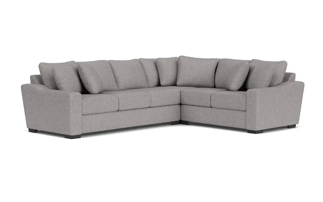 Mor Furniture Casper Crypton Performance Tux Sofa Sectional In Custom, Left Facing