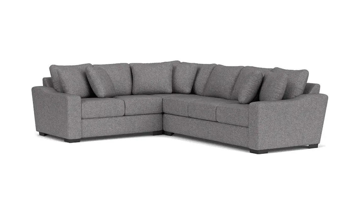 Mor Furniture Casper Crypton Performance Tux Sofa Sectional In Custom, Left Facing