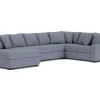 Mor Furniture Casper Crypton Performance Tux Sofa Chaise Sectional In Custom, Left Facing