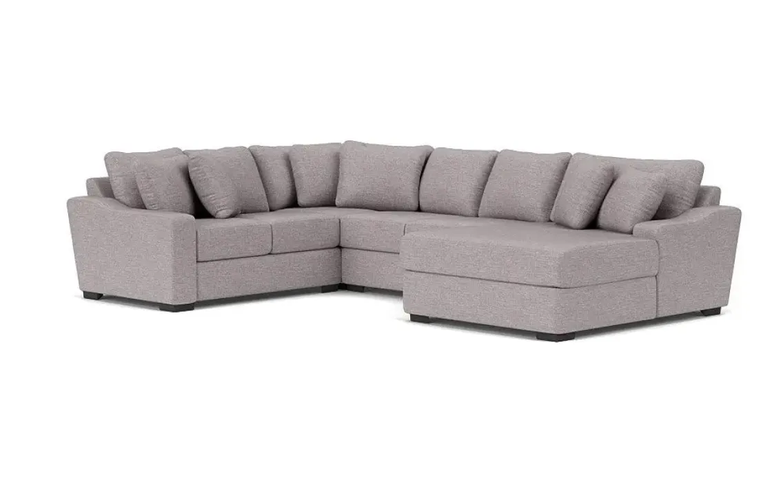 Mor Furniture Casper Crypton Performance Tux Loveseat Chaise Sectional In Custom