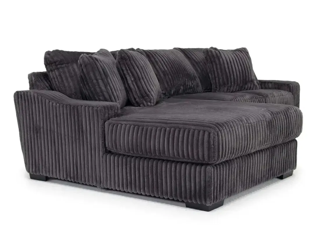 Mor Furniture Casper Sofa Chaise In Pony Slate, Left Facing