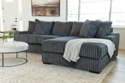 Mor Furniture Casper Sofa Chaise In Pony Slate, Left Facing