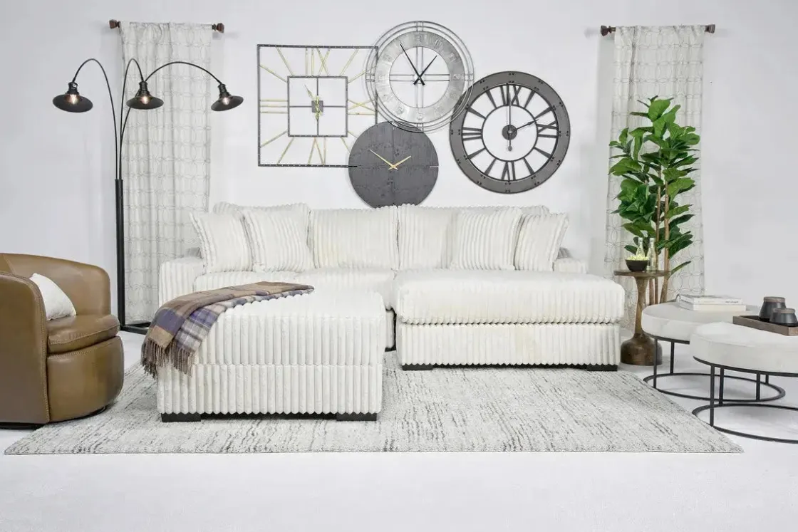 Mor Furniture Casper Sofa Chaise In Pony Slate, Left Facing