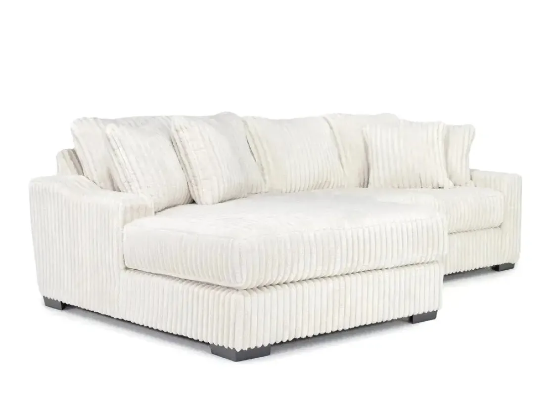 Mor Furniture Casper Sofa Chaise In Pony Slate, Left Facing