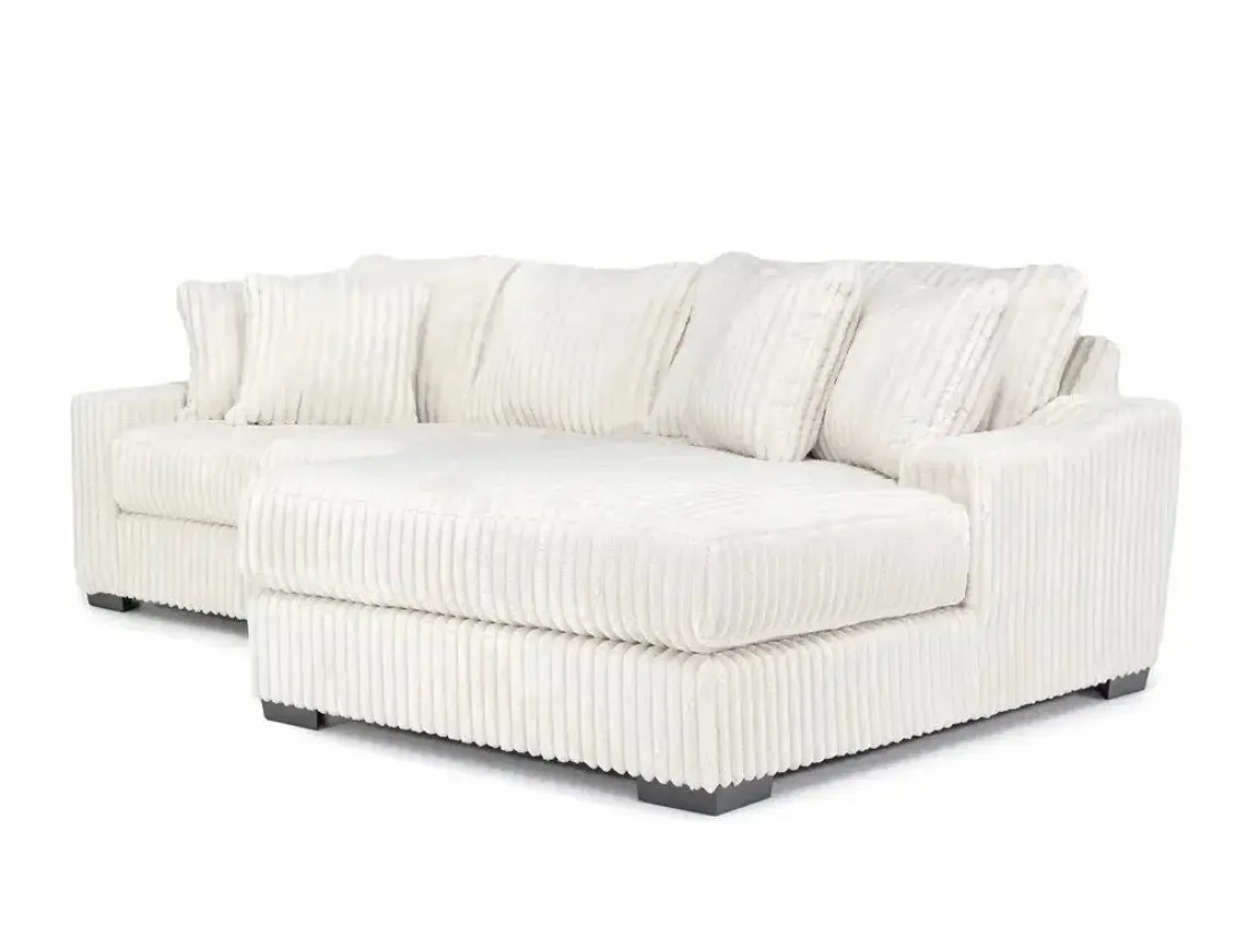 Mor Furniture Casper Sofa Chaise In Pony Slate, Left Facing