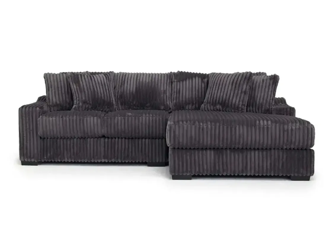 Mor Furniture Casper Sofa Chaise In Pony Slate, Left Facing