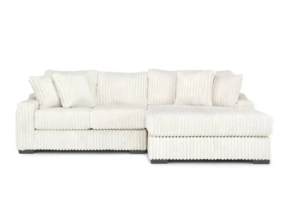 Mor Furniture Casper Sofa Chaise In Pony Slate, Left Facing