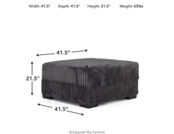 Mor Furniture Casper Storage Ottoman In Pony Slate