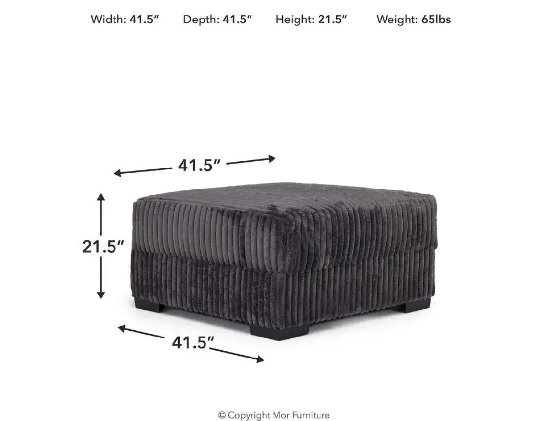 Mor Furniture Casper Storage Ottoman In Pony Slate