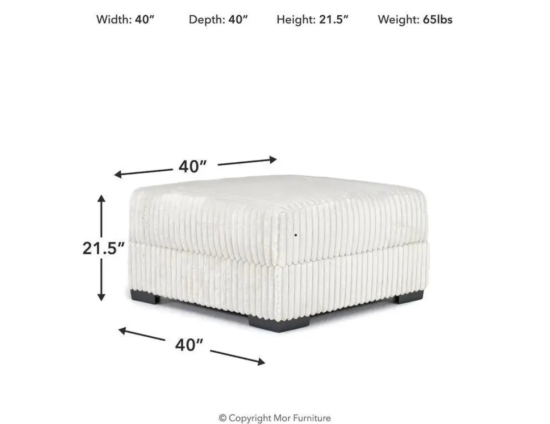 Mor Furniture Casper Storage Ottoman In Pony Slate