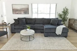 Mor Furniture Casper Xl Sofa Chaise In Pony Slate, Left Facing