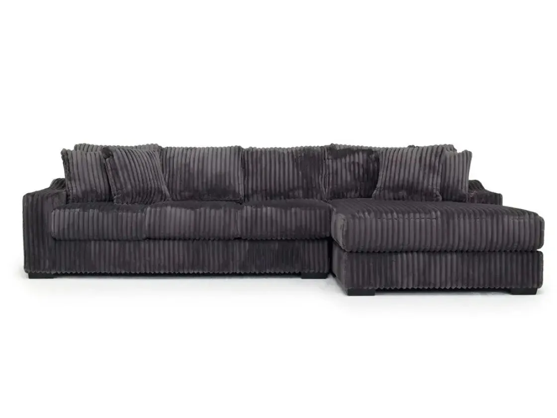 Mor Furniture Casper Xl Sofa Chaise In Pony Slate, Left Facing