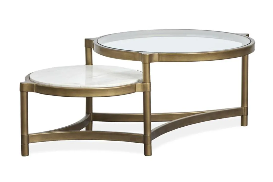 Mor Furniture Cassidy Coffee Table In Aged Brass